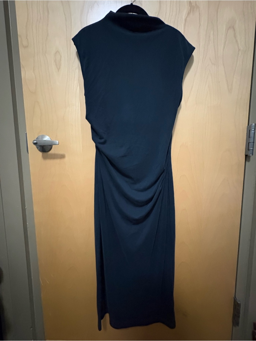 Old Navy Black Sleeveless Maxi Dress with Drape Detail